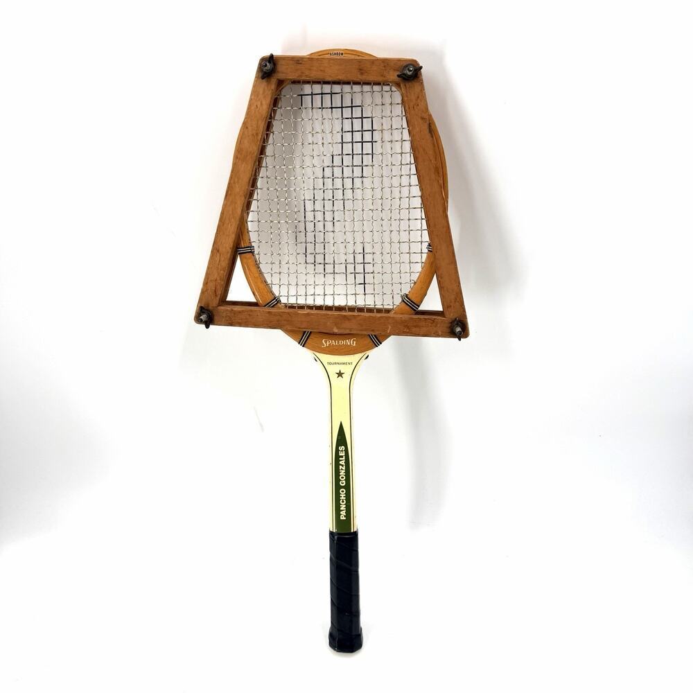 Vintage 1960's SPALDING Pancho Gonzales - Tournament Wooden Tennis Racquet